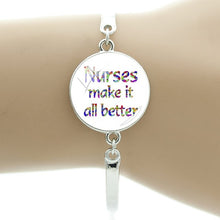 TAFREE Thanks To The Nurse's Declaration Bracelet Doctor Nurse Medical Stuff Student Bracelet Bangles The Best Gift DO12