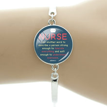 TAFREE Thanks To The Nurse's Declaration Bracelet Doctor Nurse Medical Stuff Student Bracelet Bangles The Best Gift DO12