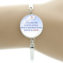 TAFREE Thanks To The Nurse's Declaration Bracelet Doctor Nurse Medical Stuff Student Bracelet Bangles The Best Gift DO12