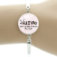 TAFREE Thanks To The Nurse's Declaration Bracelet Doctor Nurse Medical Stuff Student Bracelet Bangles The Best Gift DO12