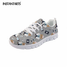 INSTANTARTS Spring Nurse Flat Shoes Women Cute Cartoon Nurses Printed Women's Sneakers Shoes Breathable Mesh Flats Female Shoes