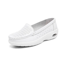 TIMETANG 2018 White Nursing Shoes Women Comfortable Work Shoes Slip On Casual Medical Shoes For Women Genuine Leather Soft C203
