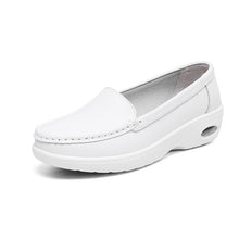 TIMETANG 2018 White Nursing Shoes Women Comfortable Work Shoes Slip On Casual Medical Shoes For Women Genuine Leather Soft C203