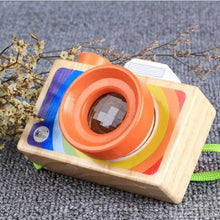 Toy Camera Cute Cartoon Baby kaleidoscope Wooden Toy Kid Christmas Birthday Room Decor Photography Wooden Camera Gift Playing