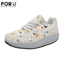 FORUDESIGNS 3D Medicine Bottle Print Women's Nursing Spring Platform Shoes