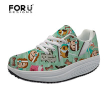 FORUDESIGNS 3D Medicine Bottle Print Women's Nursing Spring Platform Shoes