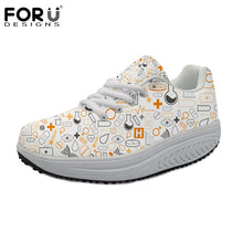 FORUDESIGNS 3D Medicine Bottle Print Women's Nursing Spring Platform Shoes