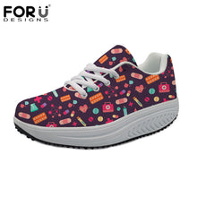 FORUDESIGNS 3D Medicine Bottle Print Women's Nursing Spring Platform Shoes