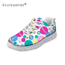 ELVISWORD Spring Comfortable Nurse Shoes Sneakers Women Cute Cartoon Nurses Print Women's Flats Shoes Breathable Female Teenager