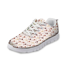 ELVISWORD Spring Comfortable Nurse Shoes Sneakers Women Cute Cartoon Nurses Print Women's Flats Shoes Breathable Female Teenager