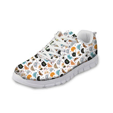 ELVISWORD Spring Comfortable Nurse Shoes Sneakers Women Cute Cartoon Nurses Print Women's Flats Shoes Breathable Female Teenager