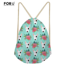 FORUDESIGNS Pink Drawstring Women Backpack Small Cartoon Nurses Printed Women Softback Bagpack School Girls Drawstring Bags Bag