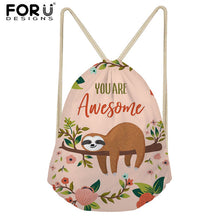 FORUDESIGNS Pink Drawstring Women Backpack Small Cartoon Nurses Printed Women Softback Bagpack School Girls Drawstring Bags Bag