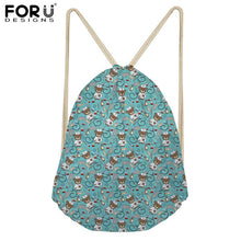 FORUDESIGNS Pink Drawstring Women Backpack Small Cartoon Nurses Printed Women Softback Bagpack School Girls Drawstring Bags Bag