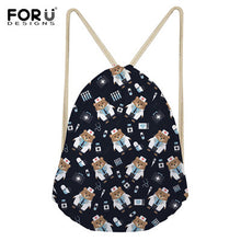 FORUDESIGNS Pink Drawstring Women Backpack Small Cartoon Nurses Printed Women Softback Bagpack School Girls Drawstring Bags Bag
