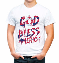 Print Tee Clothing Men's Regular Crew Neck fashion Men's Christian T-Shirt PATRIOTS USA GOD BLESS AMERICA Short-Sleeve Tee Shirt