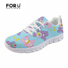 FORUDESIGNS Casual Women Flats Shoes Cartoon Nurses Bear Pattern Female Light Mesh Shoes Cute Nurse 3D Print Women's Sneakers