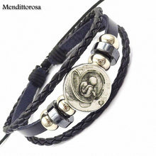 Mendittorosa The Red Cross Doctor Nurse For Girls Wholesale Statement Black Leather Bracelet Bangle Handmade