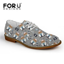 FORUDESIGNS Fashion Men Oxfords Shoes Cute Cartoon Nurse Bear Pattern Casual Men's Leather Oxfords Shoes Flats Zapatos Hombre