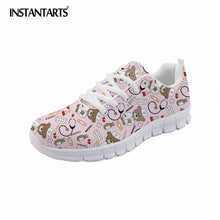 INSTANTARTS Spring Nurse Flat Shoes Women Cute Cartoon Nurses Printed Women's Sneakers Shoes Breathable Mesh Flats Female Shoes