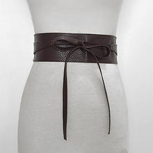 New Soft Faux Pu Leather Wide Self Tie Wrap Around Waist Band Dress Belt