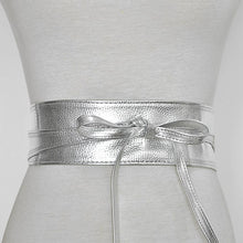 New Soft Faux Pu Leather Wide Self Tie Wrap Around Waist Band Dress Belt