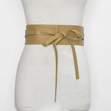 New Soft Faux Pu Leather Wide Self Tie Wrap Around Waist Band Dress Belt