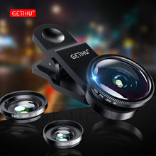 GETIHU Wide Angle Macro Lenses Universal Camera Fish eye For iPhone X 8 7 6S Samsung Lentes Microscope