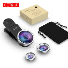 GETIHU Wide Angle Macro Lenses Universal Camera Fish eye For iPhone X 8 7 6S Samsung Lentes Microscope