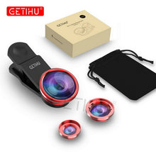 GETIHU Wide Angle Macro Lenses Universal Camera Fish eye For iPhone X 8 7 6S Samsung Lentes Microscope