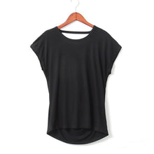 2018 Open Back Sexy T Shirt Short Sleeve Summer Style Women Clothing Backless O-neck Tops Tees Black White Tshirts Cotton Women