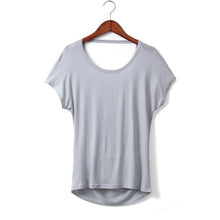 2018 Open Back Sexy T Shirt Short Sleeve Summer Style Women Clothing Backless O-neck Tops Tees Black White Tshirts Cotton Women
