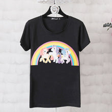 Plus size 4XL Women Summer Short Sleeve Sequined Donald Duck Print T shirts Fashion White Top Tees Women girls Designer Clothing