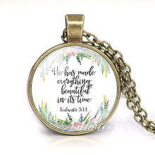 VILLWICE She is clothed with Strength and Dignity Necklace Proverbs 31:25 Bible Verse Christian Quote Necklace Faith Gifts