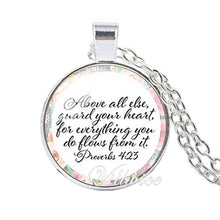 VILLWICE She is clothed with Strength and Dignity Necklace Proverbs 31:25 Bible Verse Christian Quote Necklace Faith Gifts