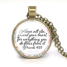 VILLWICE She is clothed with Strength and Dignity Necklace Proverbs 31:25 Bible Verse Christian Quote Necklace Faith Gifts