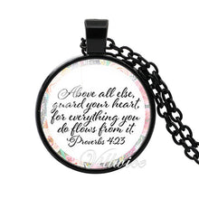 VILLWICE She is clothed with Strength and Dignity Necklace Proverbs 31:25 Bible Verse Christian Quote Necklace Faith Gifts
