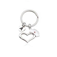 Creative Love Nurse Cap 26 Letter Keychain Personality Red Cross Souvenir Nurse Doctor Fashion Graduation Gift