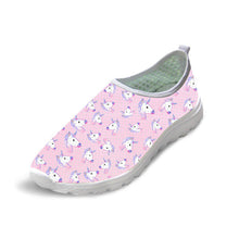 INSTANTARTS 2018 Summer Women Slip-on Flat Shoes Nursing Pattern Breathable Ladies Sneaker Shoes Fashion Air Mesh Woman Flats