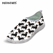 INSTANTARTS 2018 Summer Women Slip-on Flat Shoes Nursing Pattern Breathable Ladies Sneaker Shoes Fashion Air Mesh Woman Flats