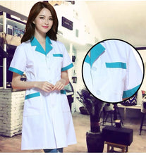 Women Stitching Color Medical Coat Nurse Services Uniform Medical Scrub Clothes White Lab Coats Hospital Doctor Clothes