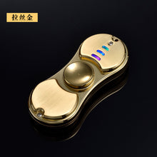 New LED Flash Light Alloy Tri-Spinner Hand Spinner USB Lighter