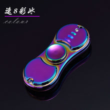 New LED Flash Light Alloy Tri-Spinner Hand Spinner USB Lighter