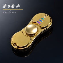 New LED Flash Light Alloy Tri-Spinner Hand Spinner USB Lighter