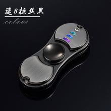 New LED Flash Light Alloy Tri-Spinner Hand Spinner USB Lighter