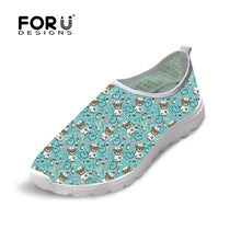 FORUDESIGNS Nurse Pattern Cute Women Flats Summer Shoes Cartoon Nurses Bear Pattern Female Casual Beach Mesh Shoes Woman Flats