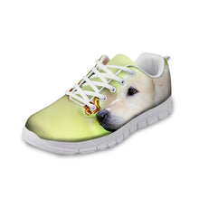 ELVISWORD Funny Nurse Shoes Comfortable Printed Animal Dogs Cute Women Sneakers for Hospital Work Lace Up Loafers