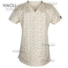 Viaoli Hot ! new arrival printed medical clothings for floral print fabric with comfortable medical uniform in scrubs clothes
