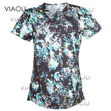 Viaoli Hot ! new arrival printed medical clothings for floral print fabric with comfortable medical uniform in scrubs clothes