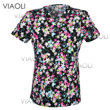 Viaoli Hot ! new arrival printed medical clothings for floral print fabric with comfortable medical uniform in scrubs clothes